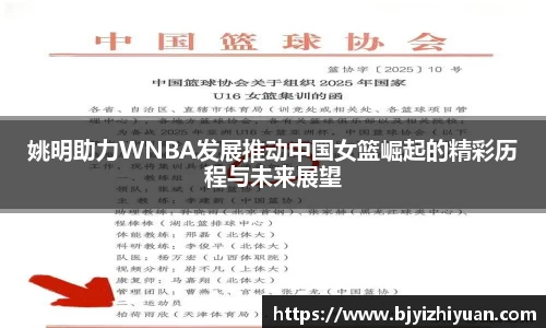 姚明助力WNBA发展推动中国女篮崛起的精彩历程与未来展望